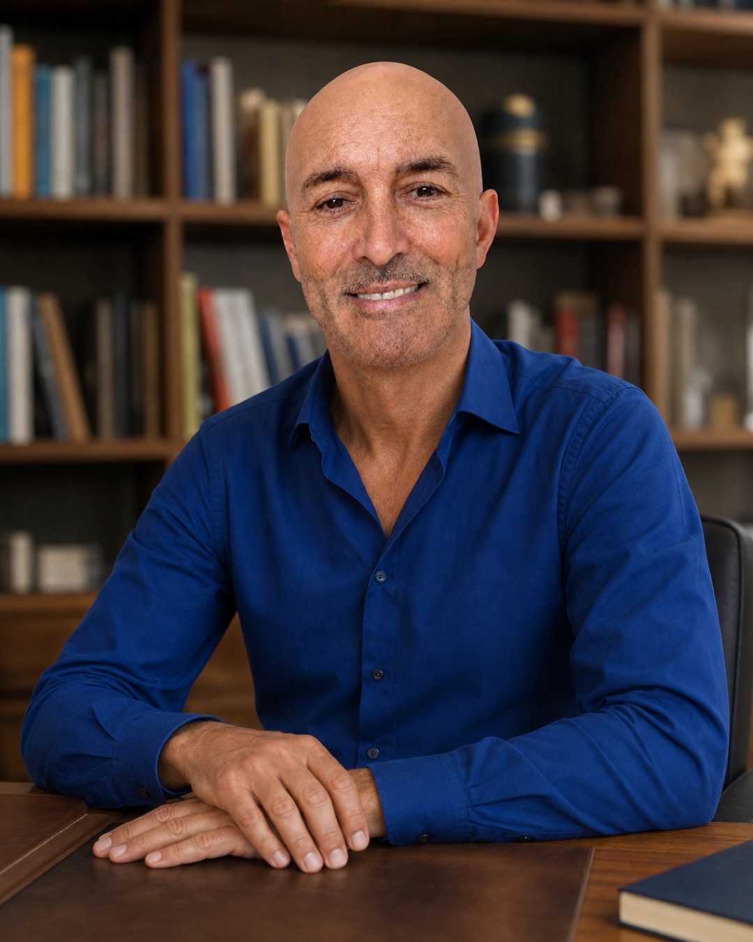 Emanuele Bonin, osteopata e istruttore di Pranic Healing, nel suo studio